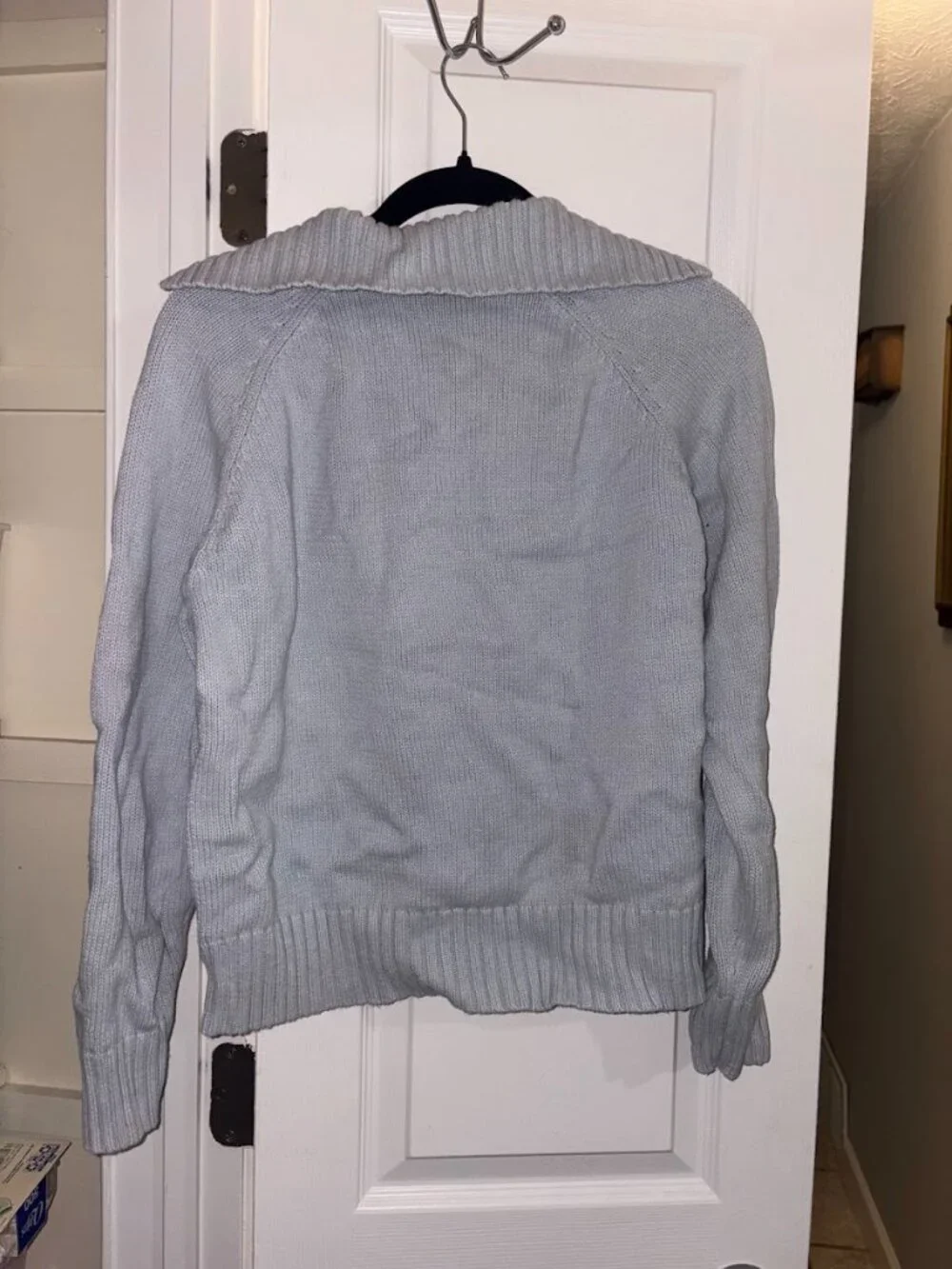 Blue V-Neck Collared Fashion Bug Sweater